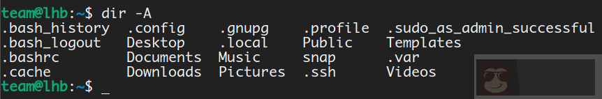 Linux 之 dir 命令