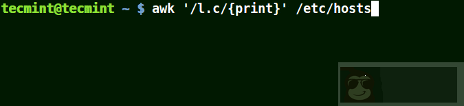 使用 awk 过滤文本或文件中的字符串