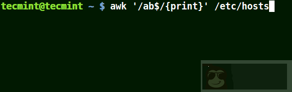 使用 awk 过滤文本或文件中的字符串