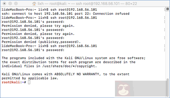 Kali Linux SSH 登录故障处理 Kali Linux SSH 登录故障处理