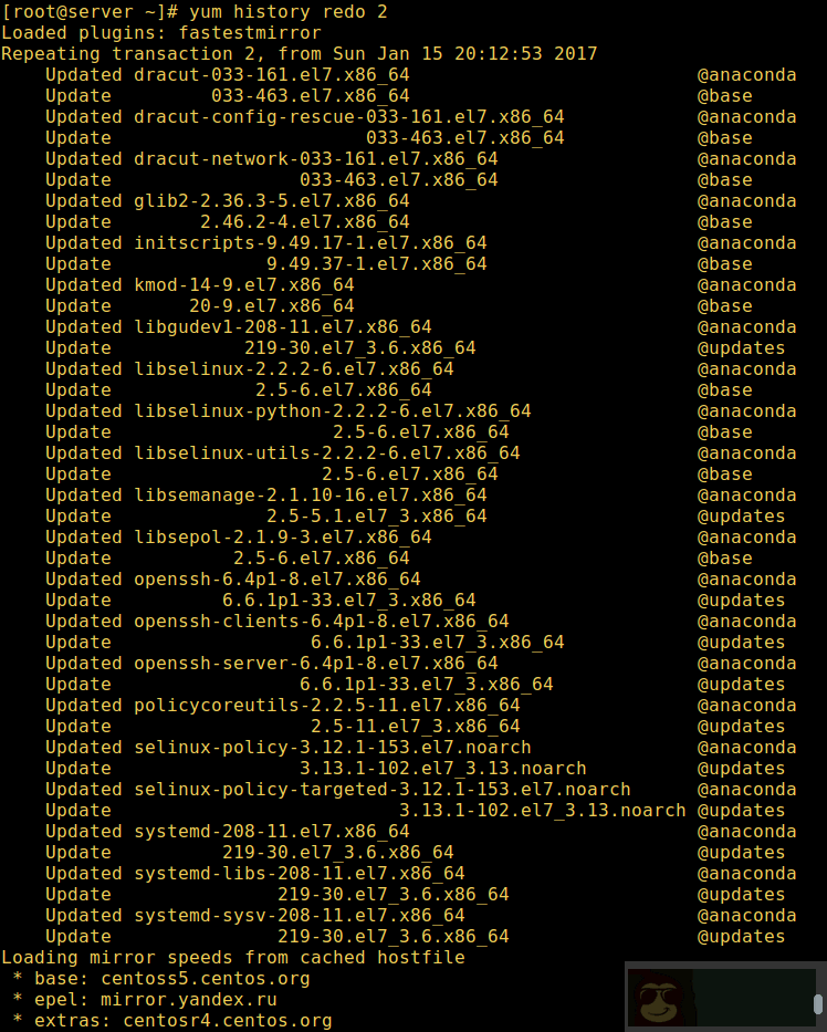 使用 Yum 查找软件的安装或者删除记录