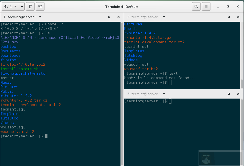Terminix: 基于 GTK3 的平铺式 Linux 终端模拟器 Terminix: 基于 GTK3 的平铺式 Linux 终端模拟器