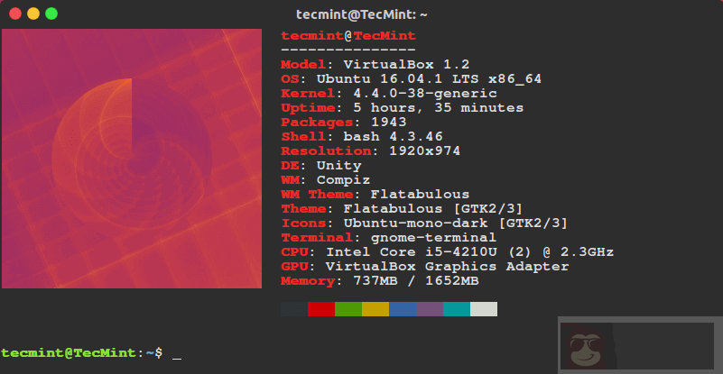 Neofetch 带发行版 Logo 图像的系统信息显示工具发布啦！