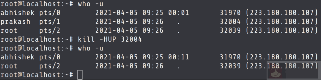 在 Linux 中如何注销其他 SSH 用户