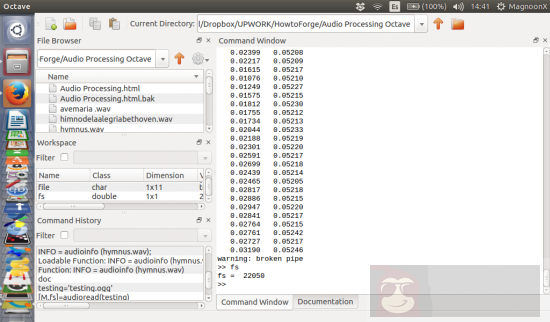 使用 Octave 音频处理（一）：对文件进行读写操作