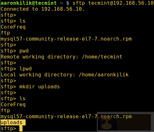 在 Linux 中使用 sFTP 上传或下载文件与文件夹 在 Linux 中使用 sFTP 上传或下载文件与文件夹