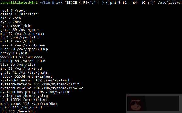 linux 下 awk 内置变量使用介绍