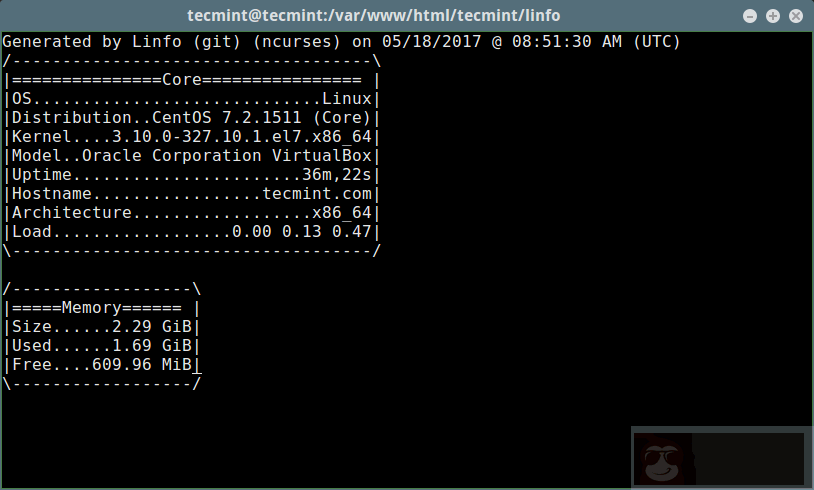 使用 Linfo 显示 Linux 服务器运行状况 使用 Linfo 显示 Linux 服务器运行状况