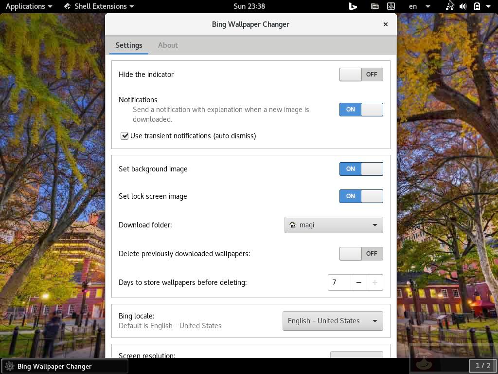 在 Ubuntu 中安装必应墙纸更换器