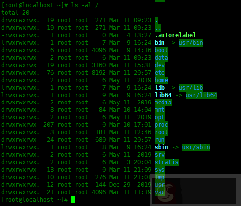 Centos8 中恢复根目录为默认权限