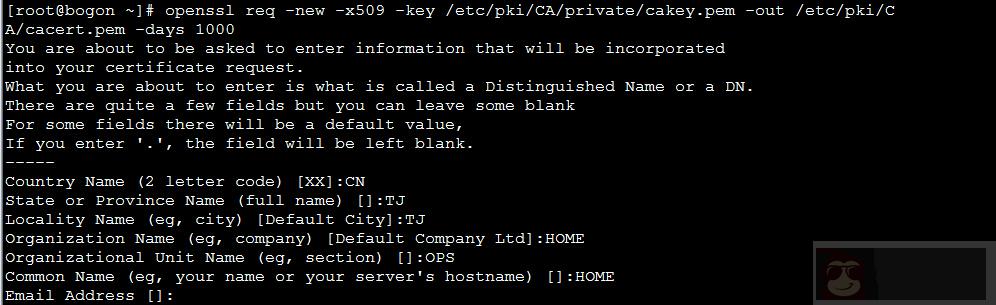 搭建私有 CA 服务器 搭建私有 CA 服务器