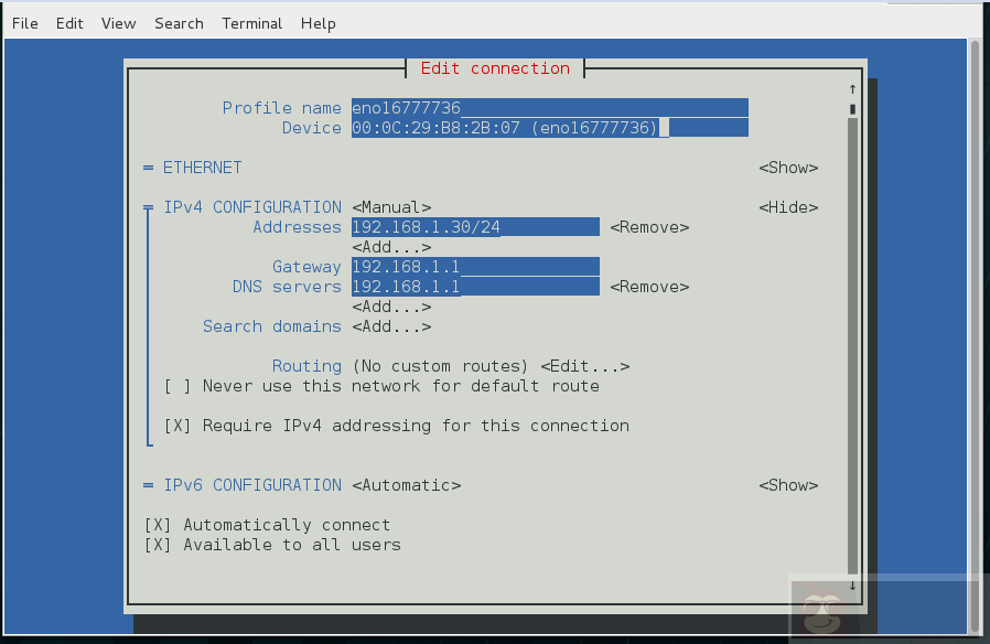 RHEL7.0 配置网络 IP 的三种方法