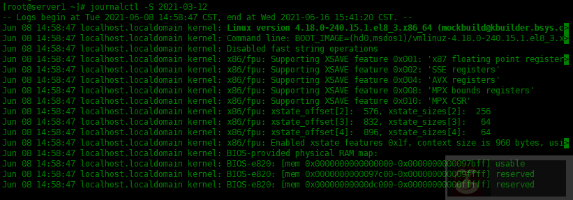 Centos8 中如何使用 journalctl 分析日志
