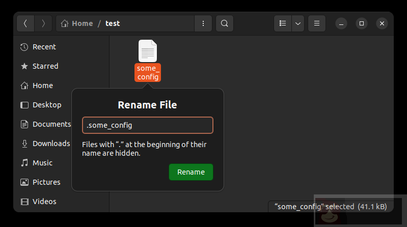 Linux 中隐藏文件与文件夹
