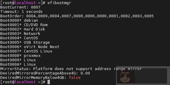 CentOS7 中使用 efibootmgr 管理 UEFI 启动项 CentOS7 中使用 efibootmgr 管理 UEFI 启动项