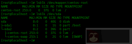 使用 lsblk 命令列出系统中的块设备