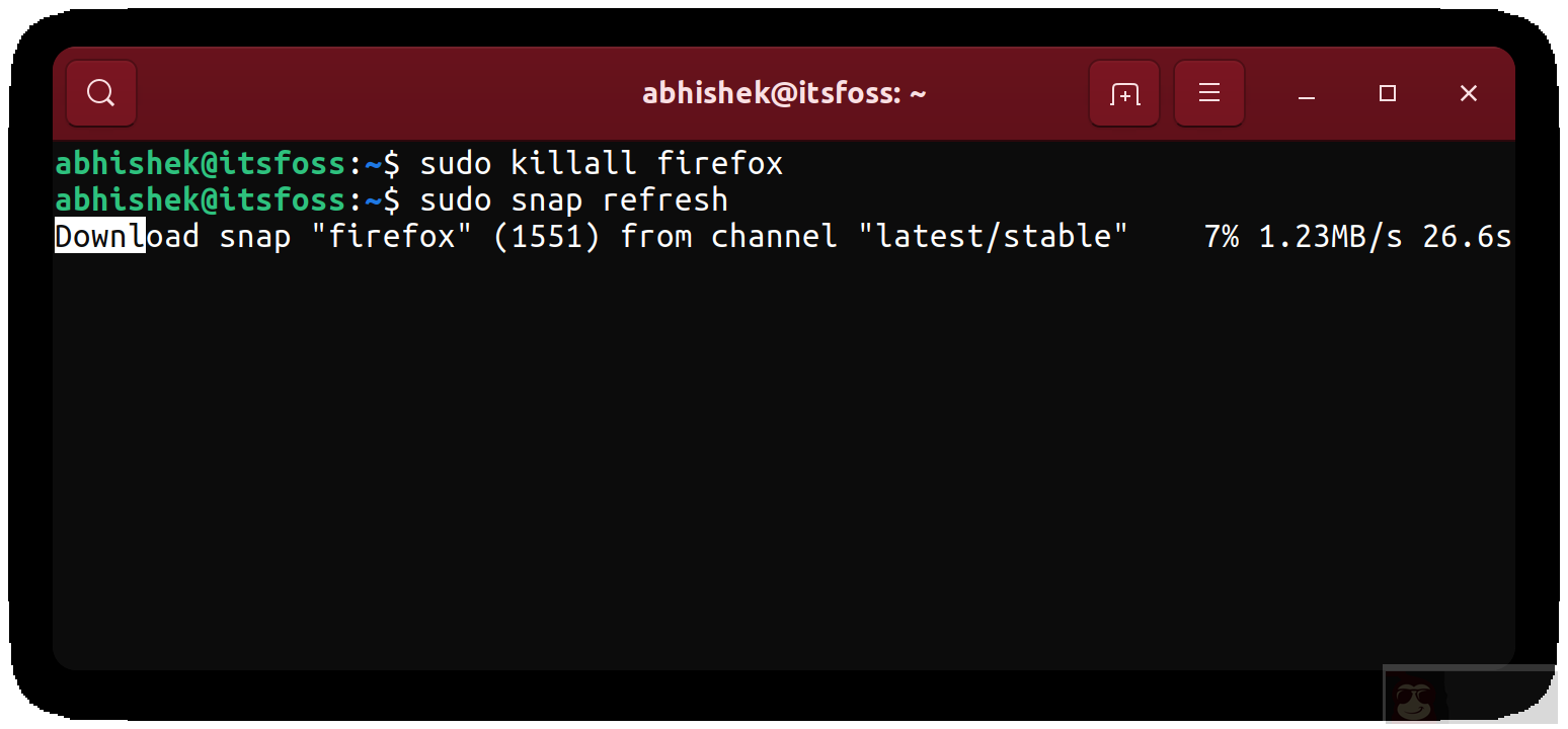 Ubuntu 中“pending update of Firefox”通知解决案例
