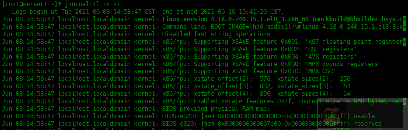 Centos8 中如何使用 journalctl 分析日志