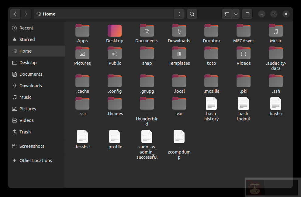 Linux 中隐藏文件与文件夹