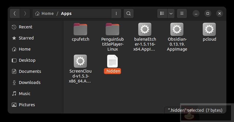 Linux 中隐藏文件与文件夹