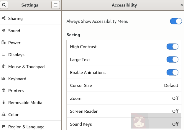 Linux 的无障碍设置如何操作？