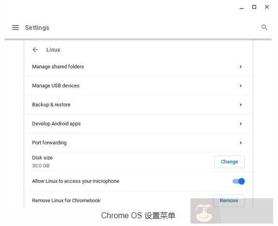 使用 Linux 上的 Chromebook