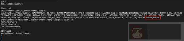 如何使用 kubelet 启动命令限制 Pod 启动数量？
