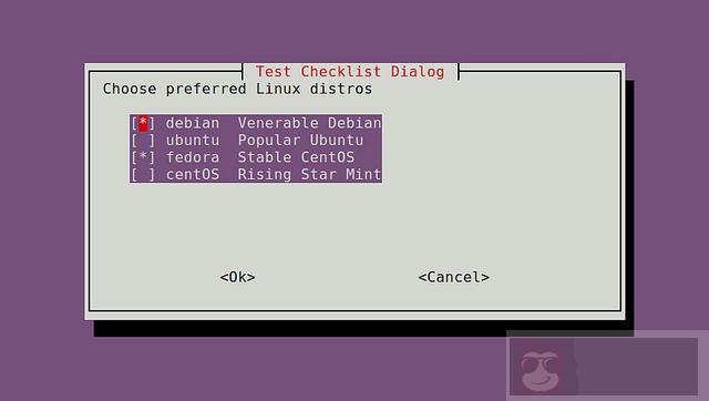 创建交互式 shell 脚本对话框