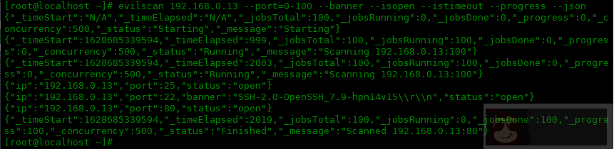 如何使用 evilscan 扫描网络