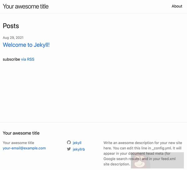 开源 Jekyll 助您构建你的网站