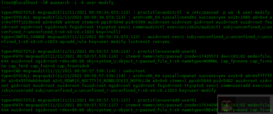 Centos8 使用 auditd 配置系统审计 Centos8 使用 auditd 配置系统审计