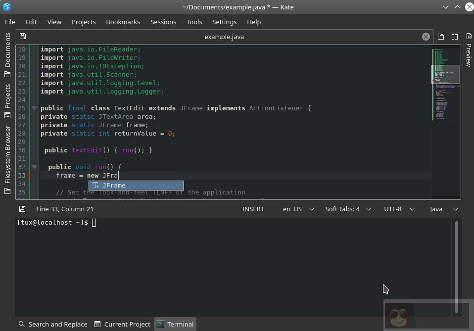 KWrite 和 Kate 在 Linux 上的应用