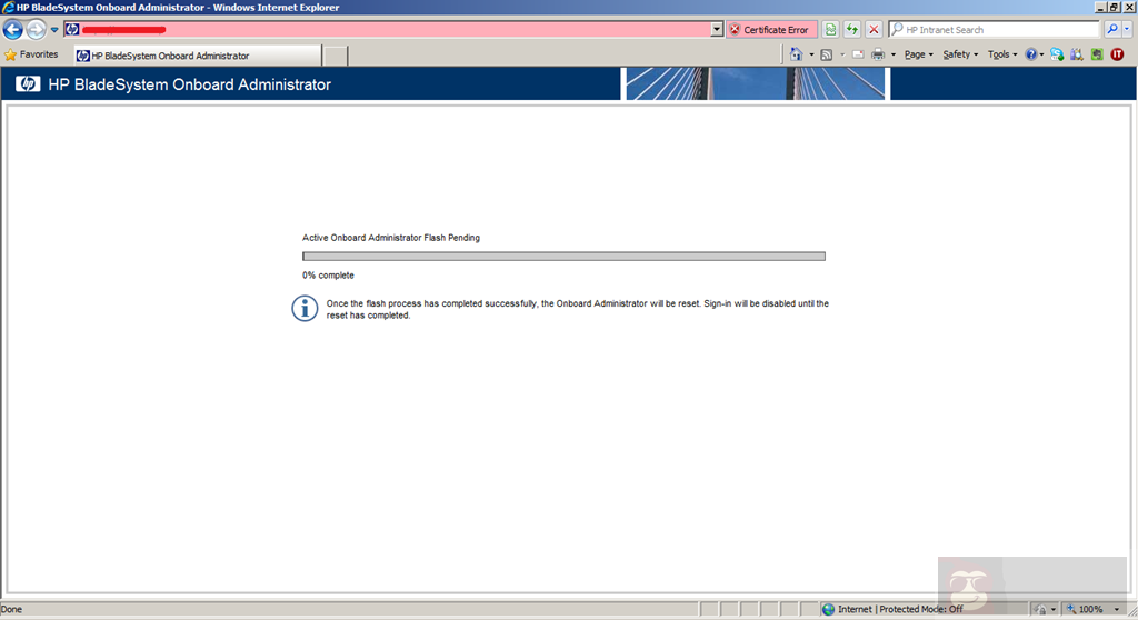 HP Onboard Administrator 固件升级 HP Onboard Administrator 固件升级