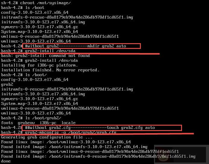 RHEL7 系统修复 rm -rf /boot /etc/fstab