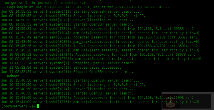 Centos8 中如何使用 journalctl 分析日志