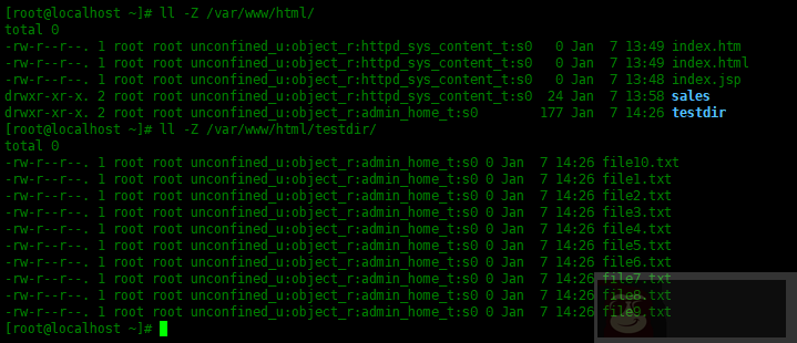 restorecon 命令使用实例