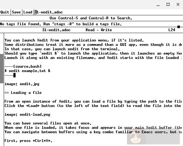 体验 Xedit 文本编辑器的实用功能 体验 Xedit 文本编辑器的实用功能