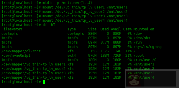Centos8 中创建 LVM 精简逻辑卷