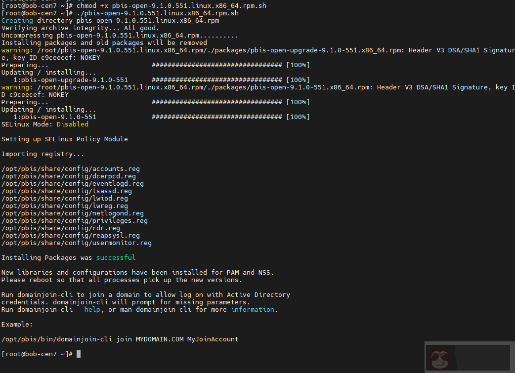 CentOS 7.9 使用 PBIS 工具加入 AD 域