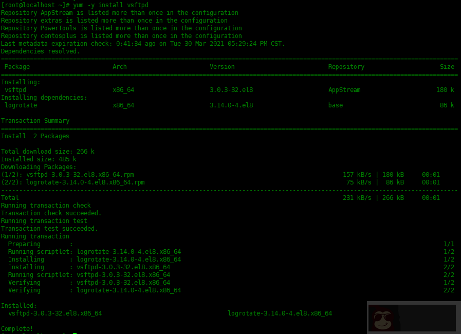 Centos8 中使用 VSFTPD 配置 FTPs