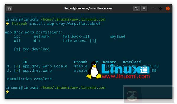 新的 GTK4 现代文件传输应用 -Warp