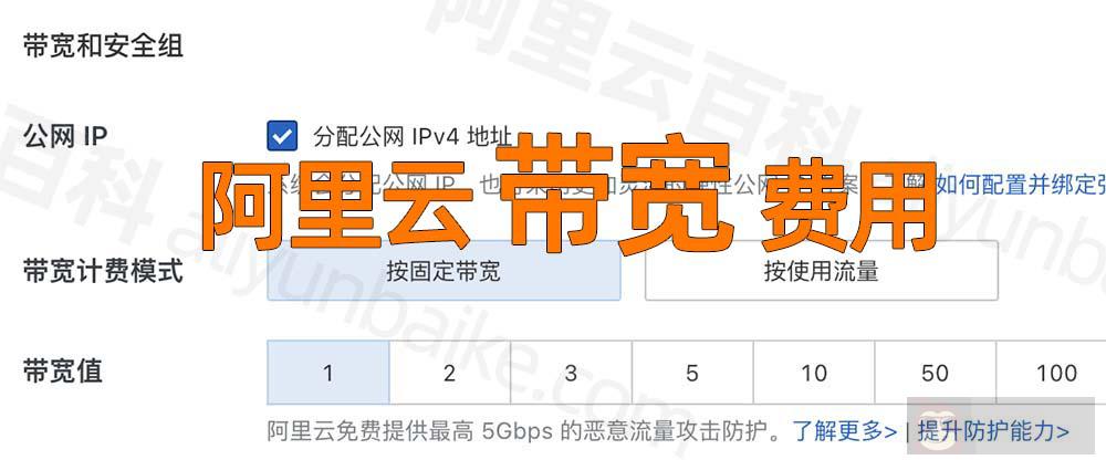 阿里云带宽计费模式和费用价格