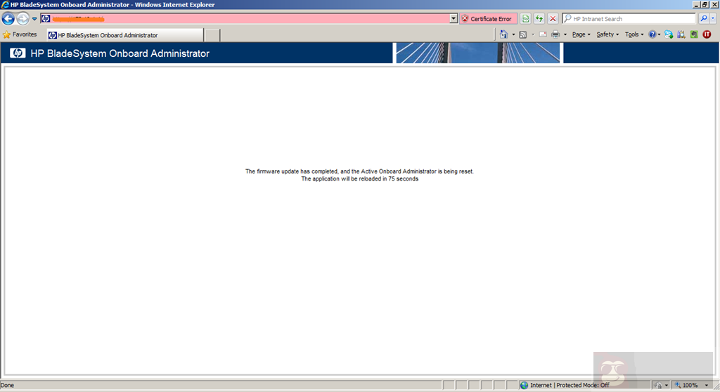 HP Onboard Administrator 固件升级 HP Onboard Administrator 固件升级