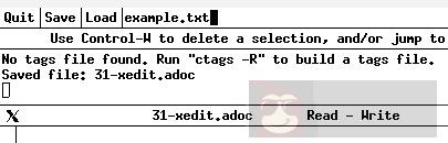 体验 Xedit 文本编辑器的实用功能 体验 Xedit 文本编辑器的实用功能