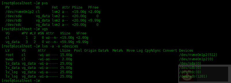 在 LVM 中恢复已删除的物理卷