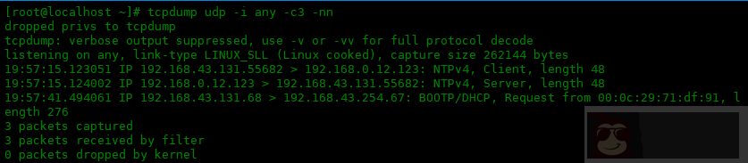 tcpdump 命令的常用选项:三 tcpdump 命令的常用选项:三