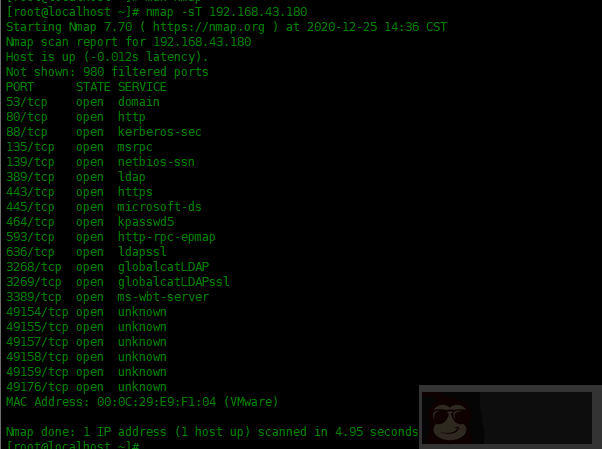 nmap 命令常用实例 nmap 命令常用实例