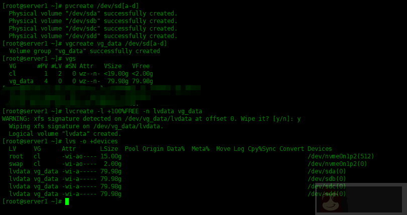 如何将 lvm 卷移动到另一台服务器中
