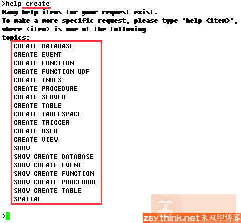 mysql/mariadb 命令如何获取帮助