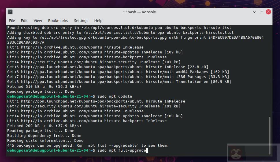 在 Kubuntu 21.04 中安装和升级 KDE Plasma 5.2